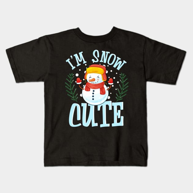 I'm Snow Cute Winter Time Snowman Kids T-Shirt by guitar75